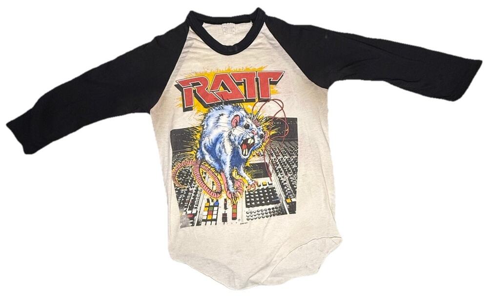 Vintage RATT Raglan 1984 tour rock metal 80s Size Medium Rare